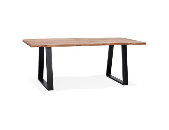 DT01410NABL 5420072087207 Table de salle à manger style industriel RAFA en bois massif et métal - 200x95 cm