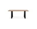 Table de salle à manger style industriel RAFA en bois massif et métal - 200x95 cm