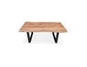 Table de salle à manger style industriel RAFA en bois massif et métal - 200x95 cm