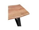 Table de salle à manger style industriel RAFA en bois massif et métal - 200x95 cm