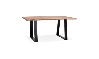 DT02310NABL 5404028304723 Table de salle à manger style industriel RAFA en bois massif et métal - 160x90 cm