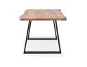 Table de salle à manger style industriel RAFA en bois massif et métal - 160x90 cm