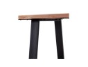 Table de salle à manger style industriel RAFA en bois massif et métal - 160x90 cm