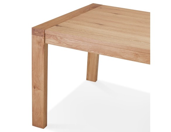 Table de salle à manger extensible EXTENSA en Chêne massif - 200(280)x100 cm