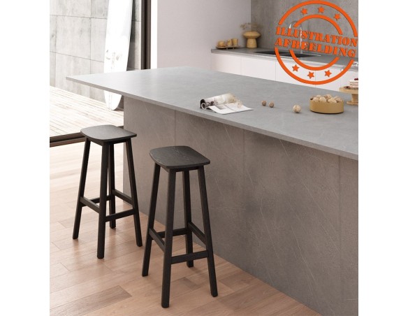 Tabouret de bar design DUMAS en bois noir