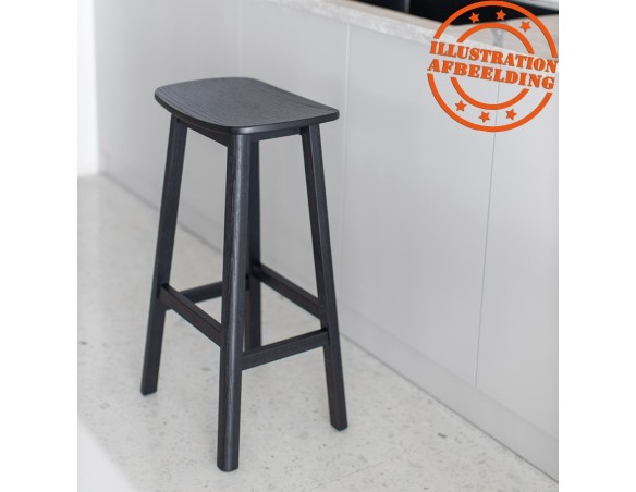 Tabouret de bar design DUMAS en bois noir