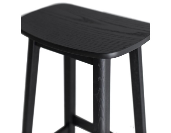 Tabouret de bar design DUMAS en bois noir