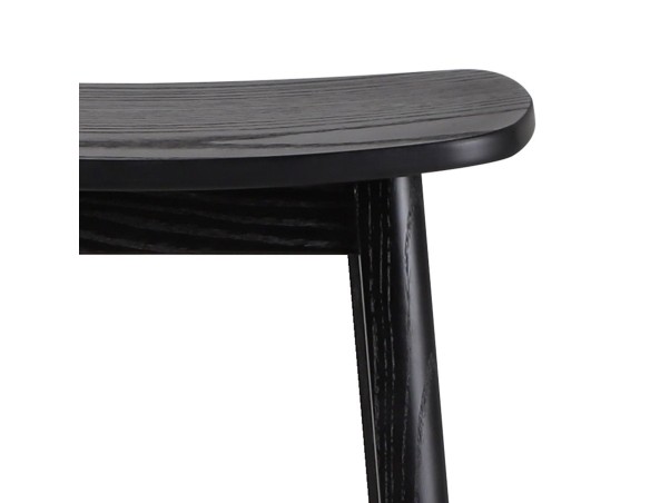 Tabouret de bar design DUMAS en bois noir