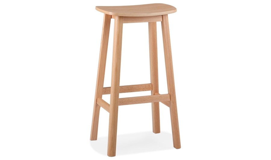 BS06630NA 5404028340059 Tabouret de bar design DUMAS en bois finition naturelle
