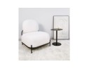 Fauteuil ORSO LOUNGE en tissu bouloché beige