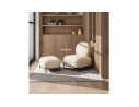 Fauteuil ORSO LOUNGE en tissu bouloché beige