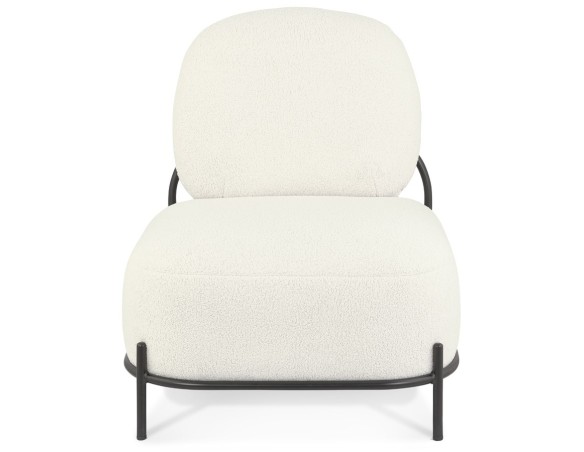 Fauteuil ORSO LOUNGE en tissu bouloché beige