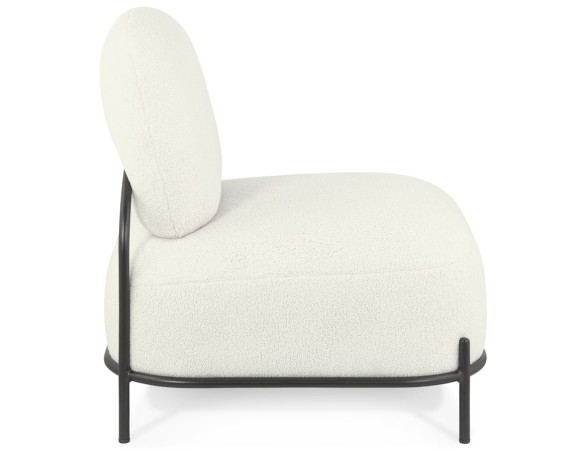 Fauteuil ORSO LOUNGE en tissu bouloché beige