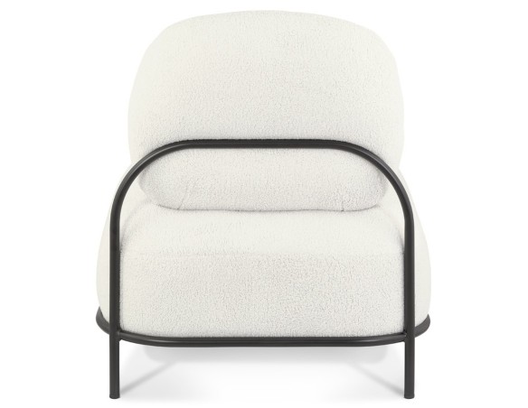 Fauteuil ORSO LOUNGE en tissu bouloché beige