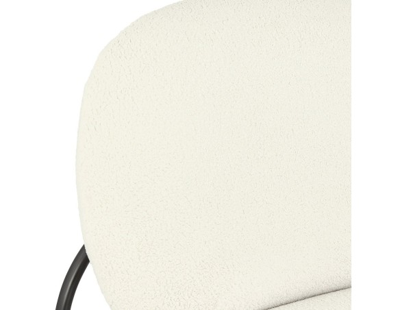 Fauteuil ORSO LOUNGE en tissu bouloché beige