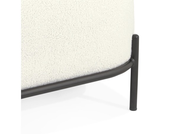 Fauteuil ORSO LOUNGE en tissu bouloché beige