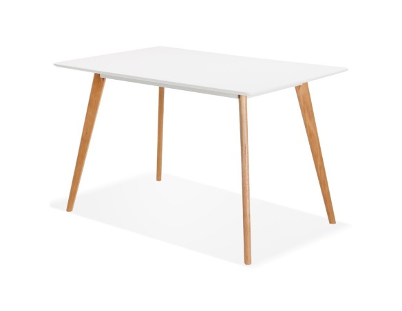 Petite table / bureau design MARIUS blanche style scandinave - 120x80 cm