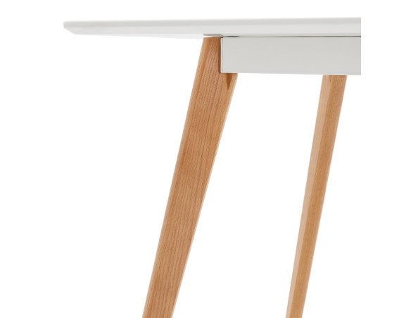 Petite table / bureau design MARIUS blanche style scandinave - 120x80 cm
