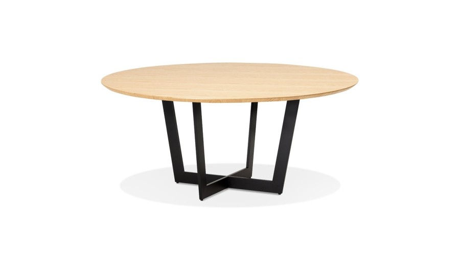 DT02240NABL 5404028304020 Table de salle à manger ronde LULU en bois finition naturelle et métal noir - à̃120 cm DT02240NABL 5404028304020 Table de salle à manger ronde LULU en bois finition naturelle et métal noir - à̃120 cm