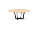 DT02250NABL 5404028304044 Table de salle à manger ronde LULU en bois finition naturelle et métal noir - à̃140 cm