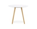 Table de cuisine ronde MIDY blanche style scandinave - ø 90 cm