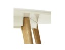 Table de cuisine ronde MIDY blanche style scandinave - ø 90 cm