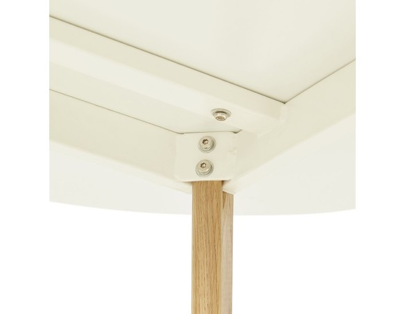Table de cuisine ronde MIDY blanche style scandinave - ø 90 cm