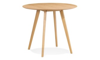 DT02510NA 5404028307168 Table de cuisine ronde MIDY finition naturelle style scandinave - ø 90 cm