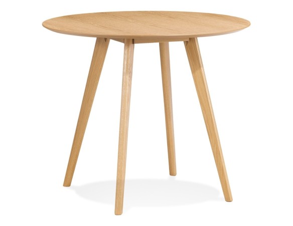 DT02510NA 5404028307168 Table de cuisine ronde MIDY finition naturelle style scandinave - ø 90 cm