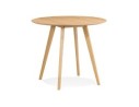 DT02510NA 5404028307168 Table de cuisine ronde MIDY finition naturelle style scandinave - ø 90 cm