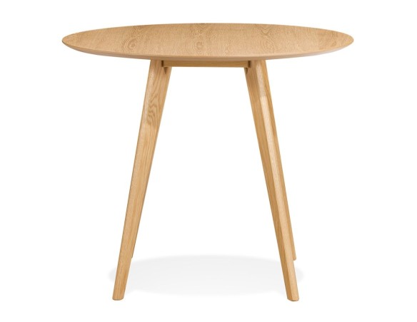 Table de cuisine ronde MIDY finition naturelle style scandinave - ø 90 cm