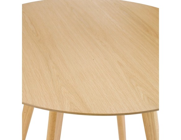 Table de cuisine ronde MIDY finition naturelle style scandinave - ø 90 cm