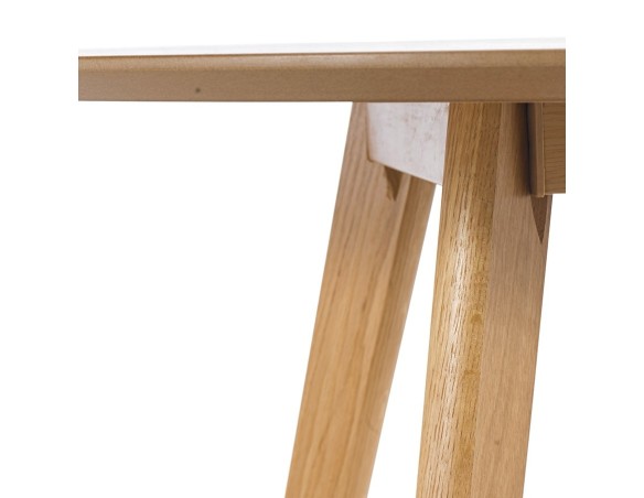 Table de cuisine ronde MIDY finition naturelle style scandinave - ø 90 cm