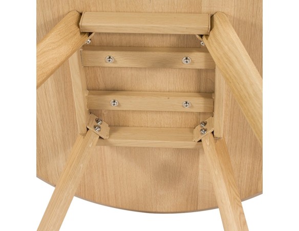 Table de cuisine ronde MIDY finition naturelle style scandinave - ø 90 cm