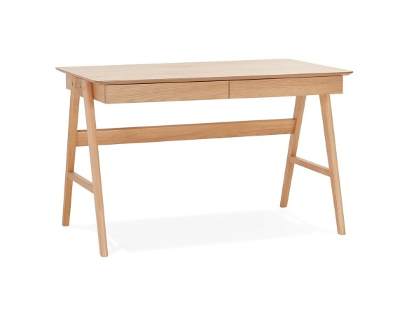 OT01320NA 5404028309285 Bureau droit design SIROKO en bois naturel - 120x70 cm