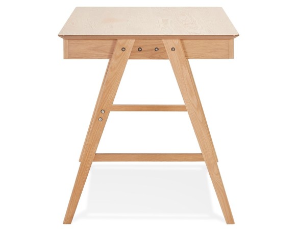 Bureau droit design SIROKO en bois naturel - 120x70 cm