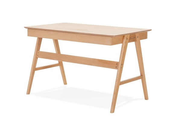 Bureau droit design SIROKO en bois naturel - 120x70 cm