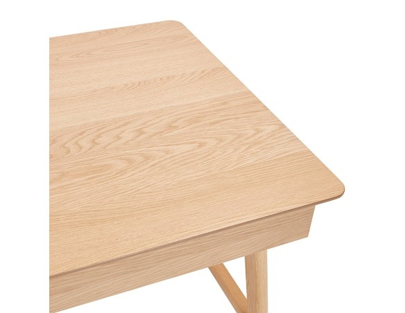 Bureau droit design SIROKO en bois naturel - 120x70 cm