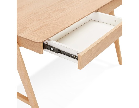 Bureau droit design SIROKO en bois naturel - 120x70 cm