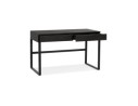 Bureau droit design DOMINIK en bois et métal noir - 120x60 cm