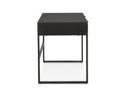 Bureau droit design DOMINIK en bois et métal noir - 120x60 cm