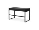 Bureau droit design DOMINIK en bois et métal noir - 120x60 cm