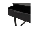 Bureau droit design DOMINIK en bois et métal noir - 120x60 cm