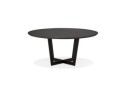 Table de salle à manger ronde LULU en bois et métal noir - à140 cm