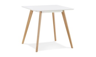 DT03120WH 5404028321898 Petite table à diner GENIUS en bois finiton blanche - 80x80 cm