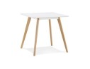 DT03120WH 5404028321898 Petite table à diner GENIUS en bois finiton blanche - 80x80 cm