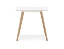 Petite table à diner GENIUS en bois finiton blanche - 80x80 cm