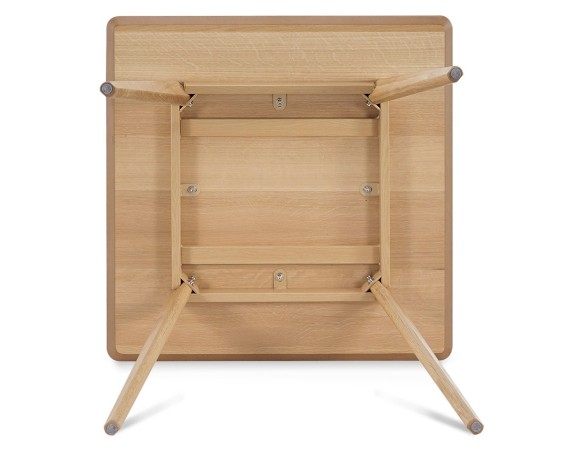 Petite table à diner GENIUS finiton naturelle - 80x80 cm
