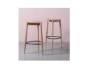 Tabouret de bar TIARA en frêne naturel