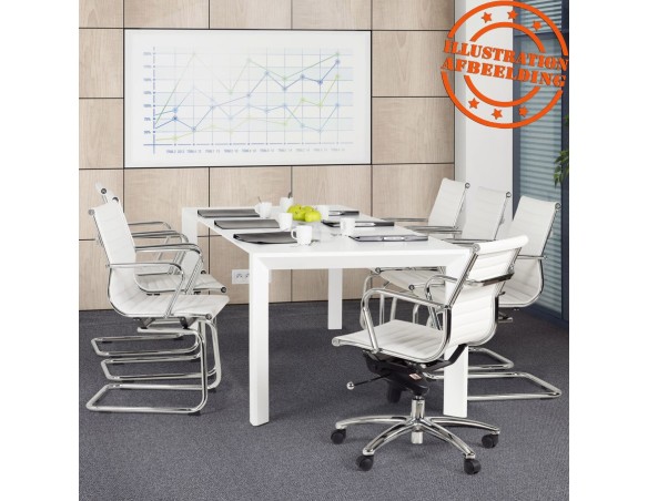 Table design extensible MAMAT blanche mate - 190(270)x95 cm